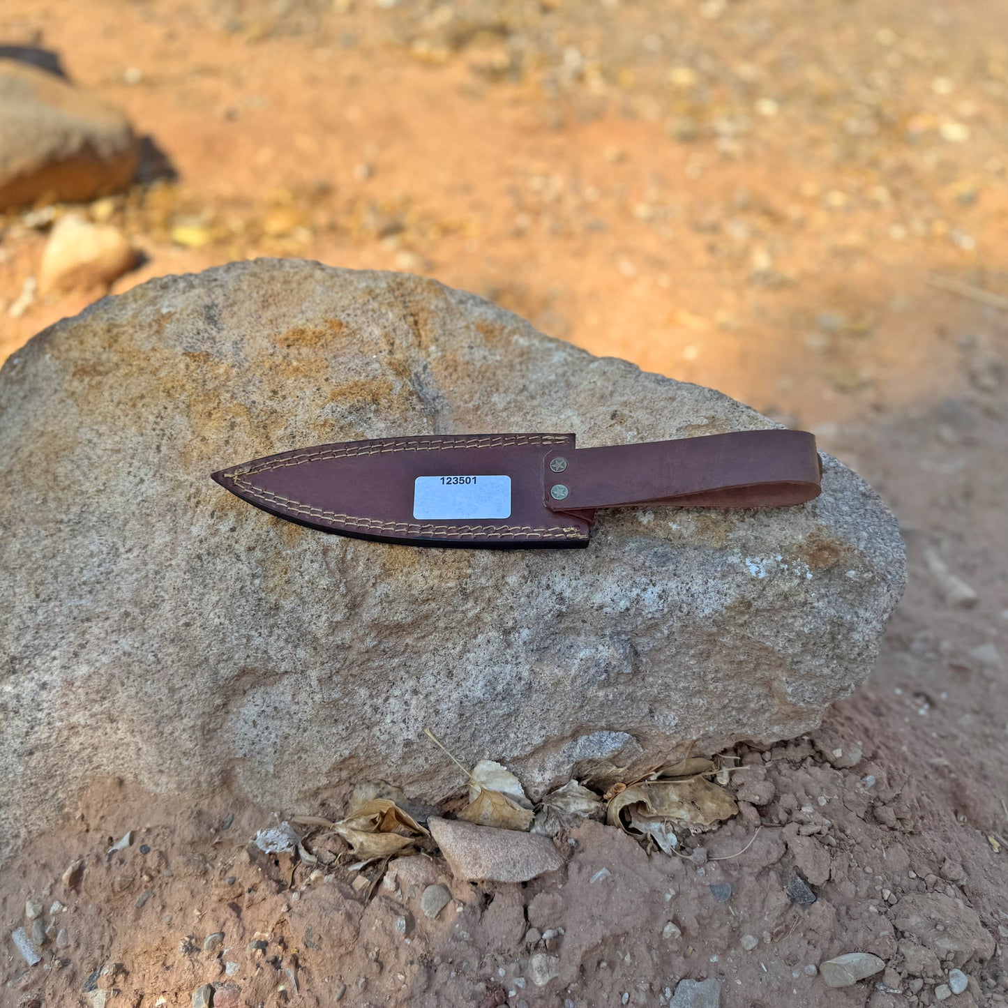 Sierra Carver Hand-Forged Damascus Chef’s Knife with Turquoise Inlay