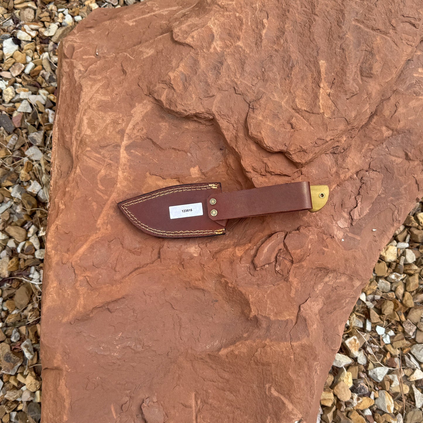 The Trailhand Hand-Forged Feather Etched Skinner with Natural Wood Handle