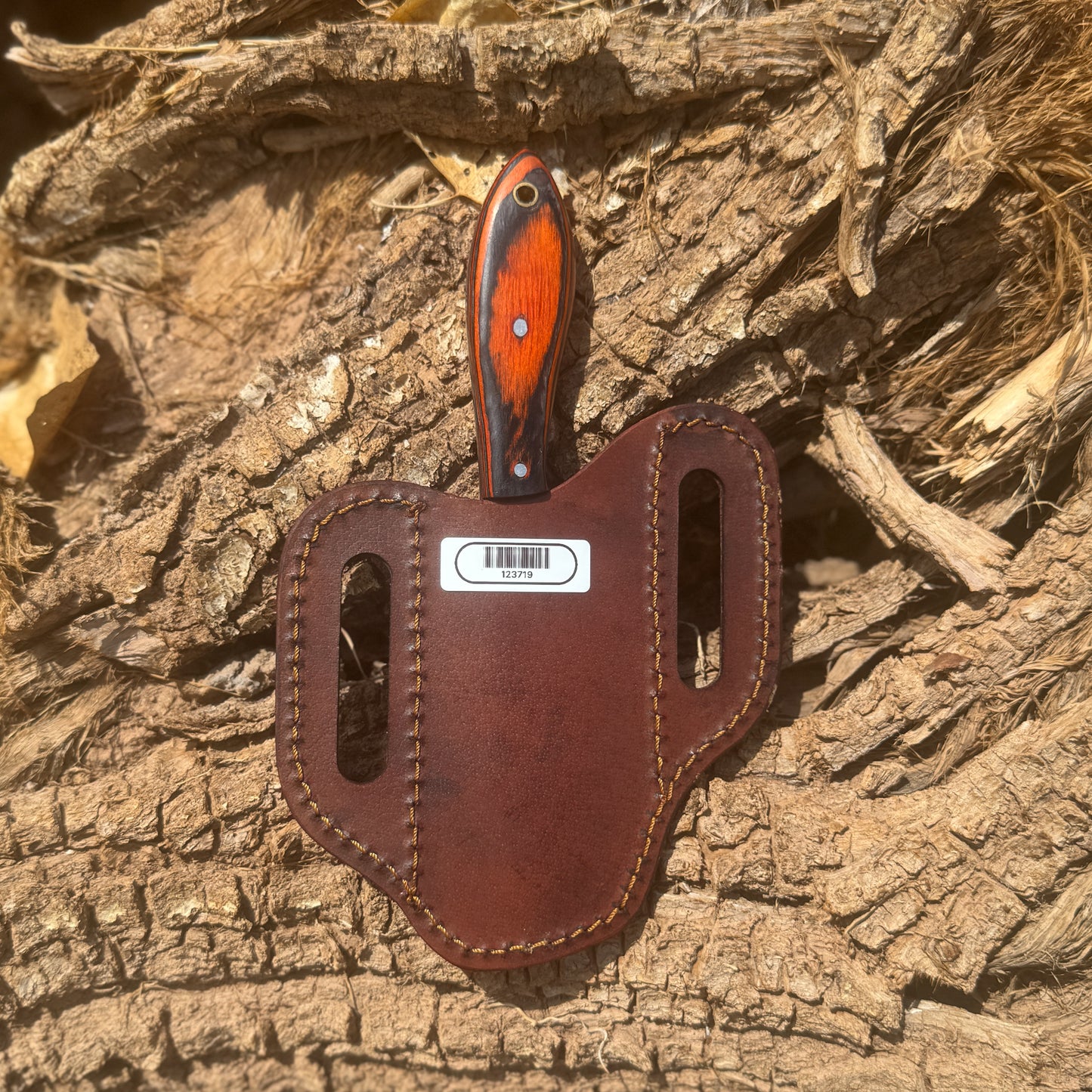 Inferno Rasp Reclaimed Steel Knife with Custom Leather Sheath