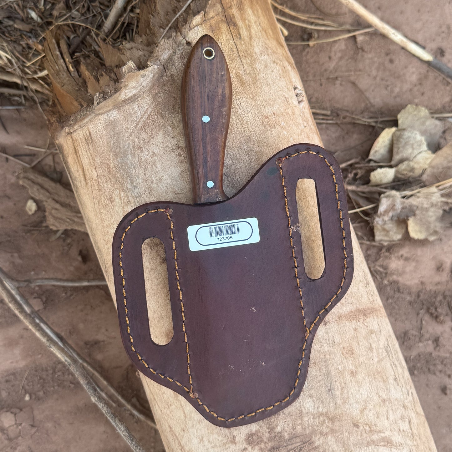 Walnut Ridge Rasp Reclaimed Steel Knife with Custom Leather Sheath