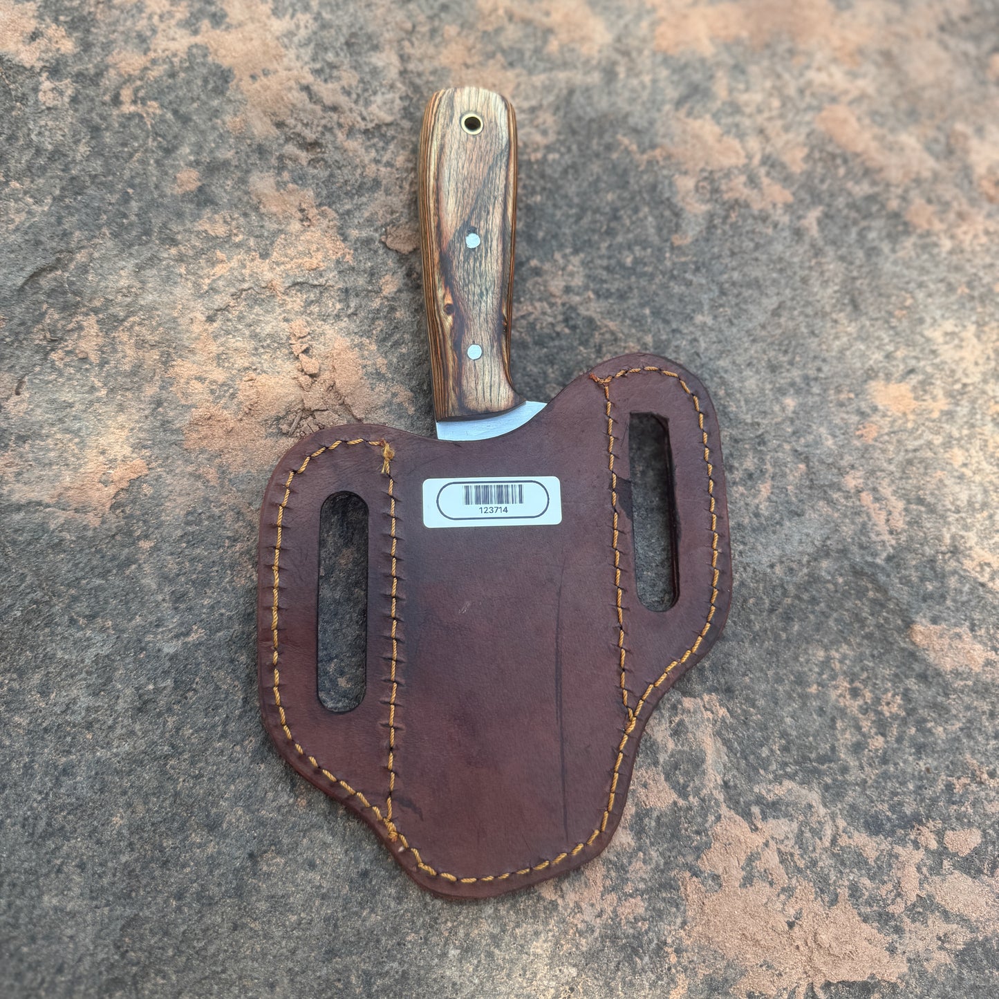 Blue Spade Forge Canyon Skinner | Hand-Forged High-Carbon Hunting Knife with Exotic Wood Handle & Leather Sheath