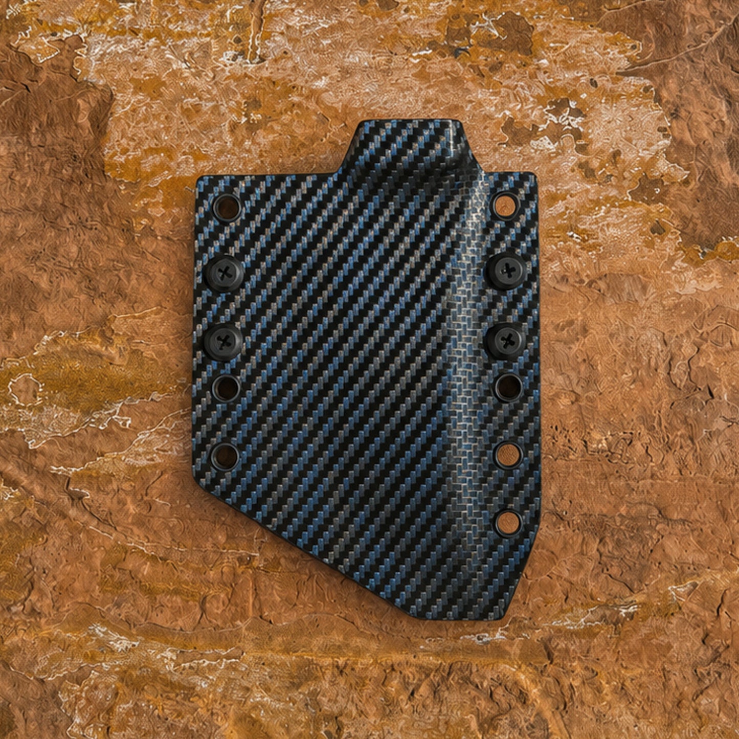 Blue Spade Forge Raptor Series custom Kydex sheath with adjustable belt loops and FOMI clip for multiple everyday carry options.