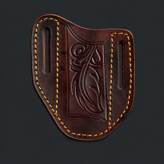 Medium Right-Hand Leather Pancake Knife Sheath