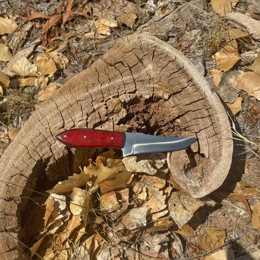 The Redwood Hunter – Fixed Blade Knife with Leather Sheath