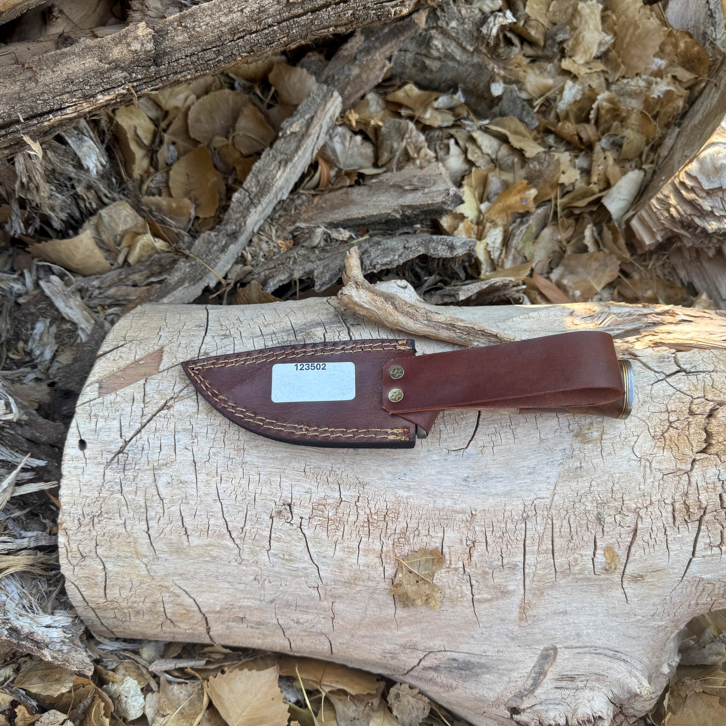 Ironwood Falcon Hand-Forged Damascus Skinner with Stabilized Wood & Buffalo Horn Handle
