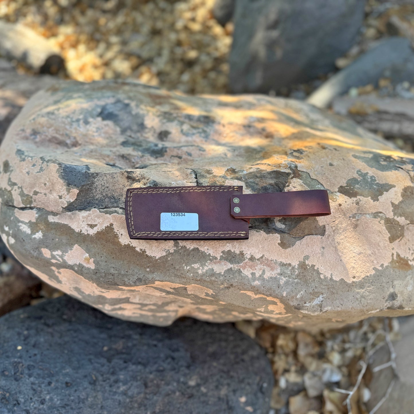 The Glacier Cleaver Hand-Forged Damascus Cleaver with Hybrid Wood & Resin Handle