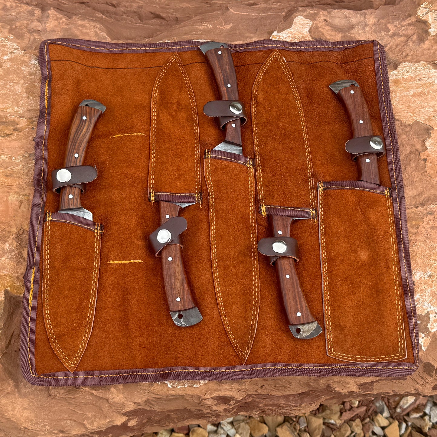 The Ironwood Damascus Chef Set