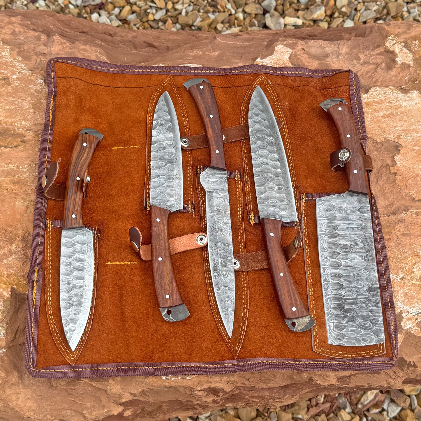 The Ironwood Damascus Chef Set