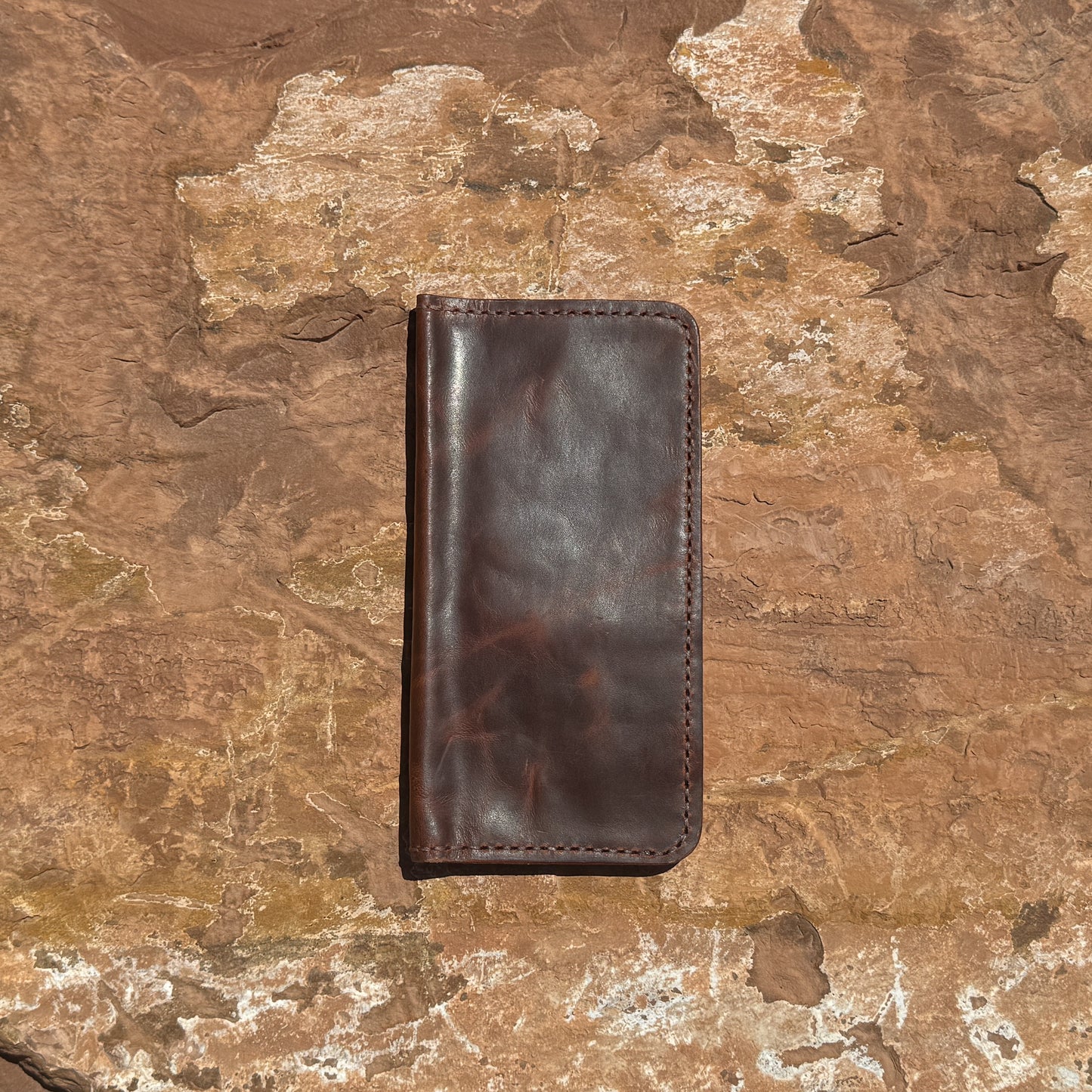 The Expedition Hand-Stitched Chestnut Leather Bifold Wallet