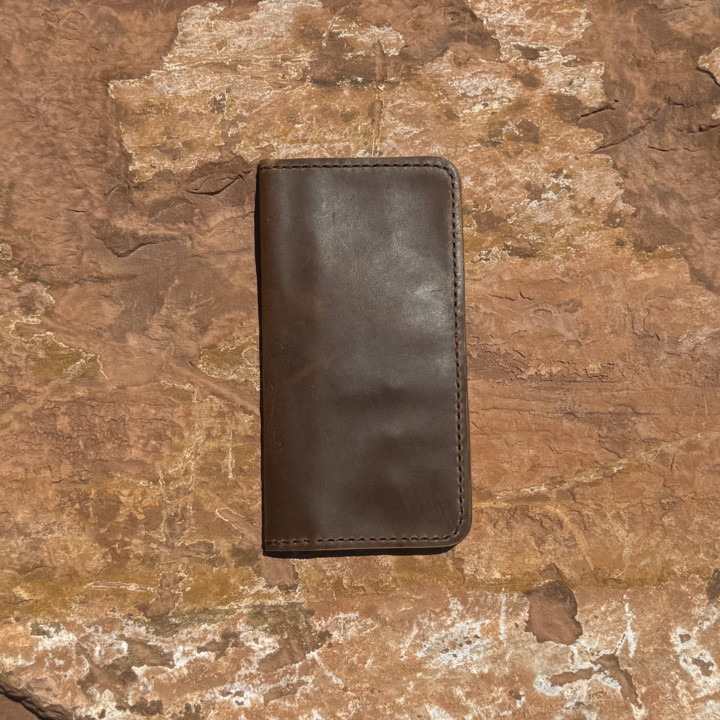 The Pioneer Hand-Stitched Saddle Brown Leather Bifold Wallet