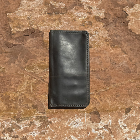 The Sentinel Hand-Stitched Charcoal Leather Bifold Wallet