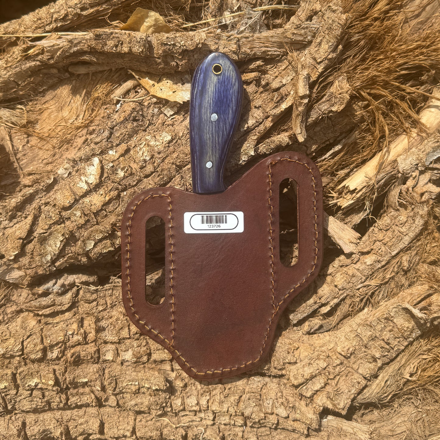 Stormfang Hunter Fixed Blade Knife with Custom Leather Sheath