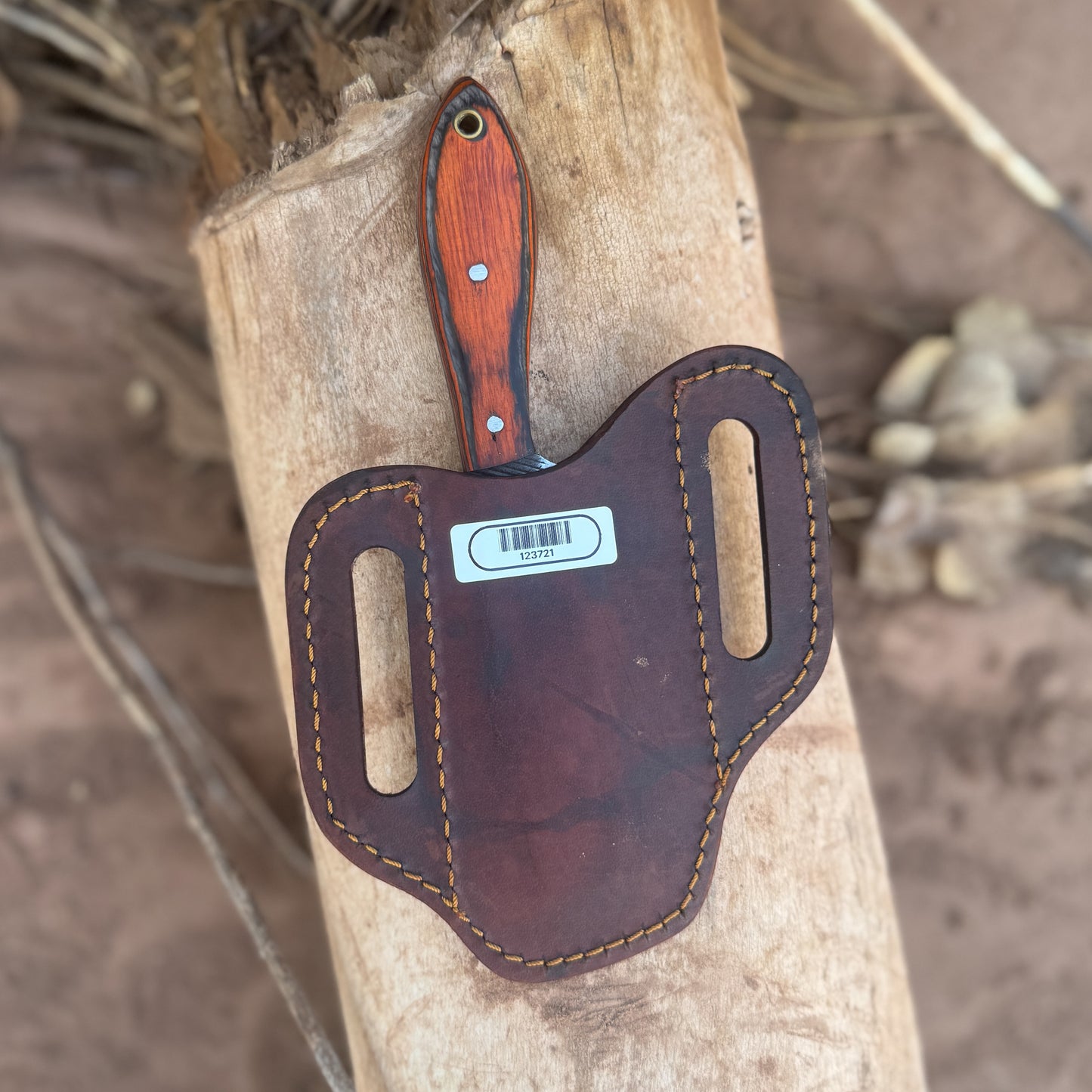 Red Ridge Rasp  Reclaimed Steel Knife with Custom Leather Sheath