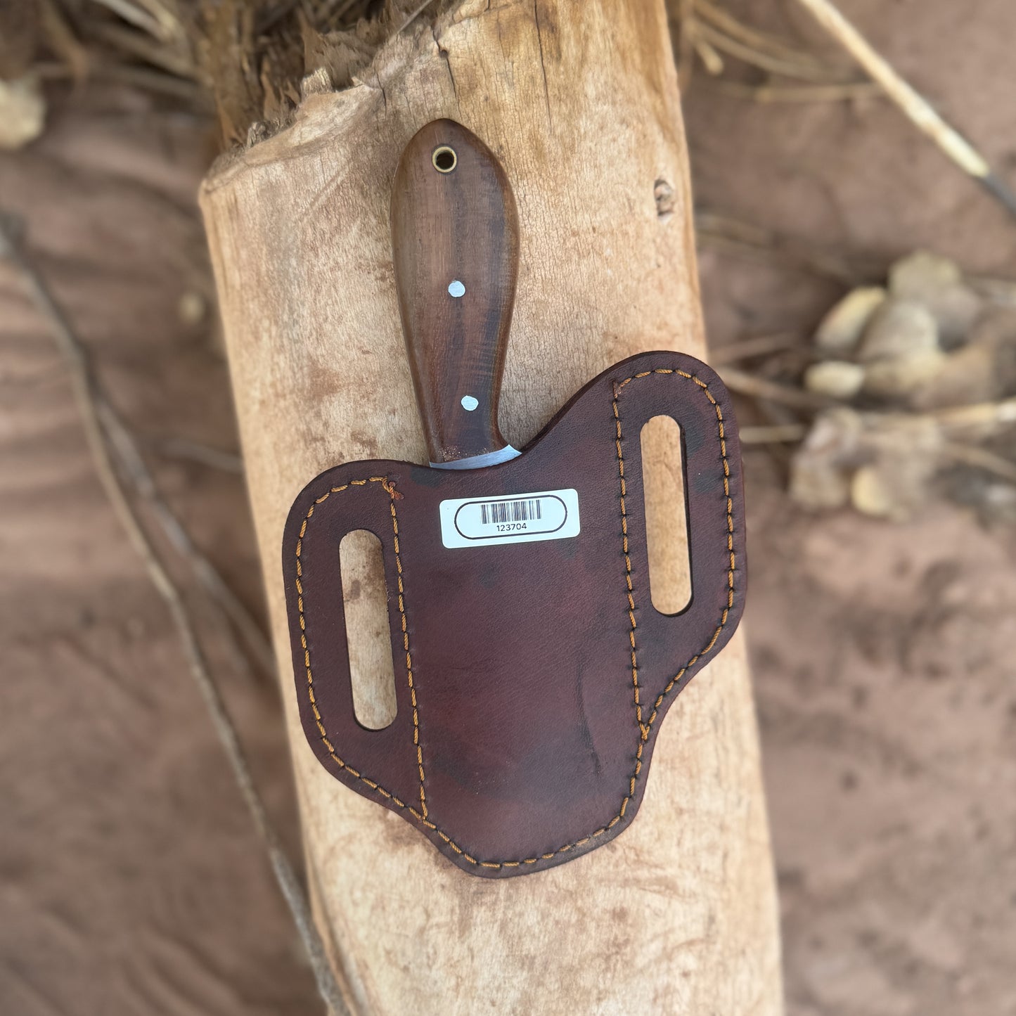 Frontier Skinner High-Carbon Hunting Knife with Custom Leather Sheath