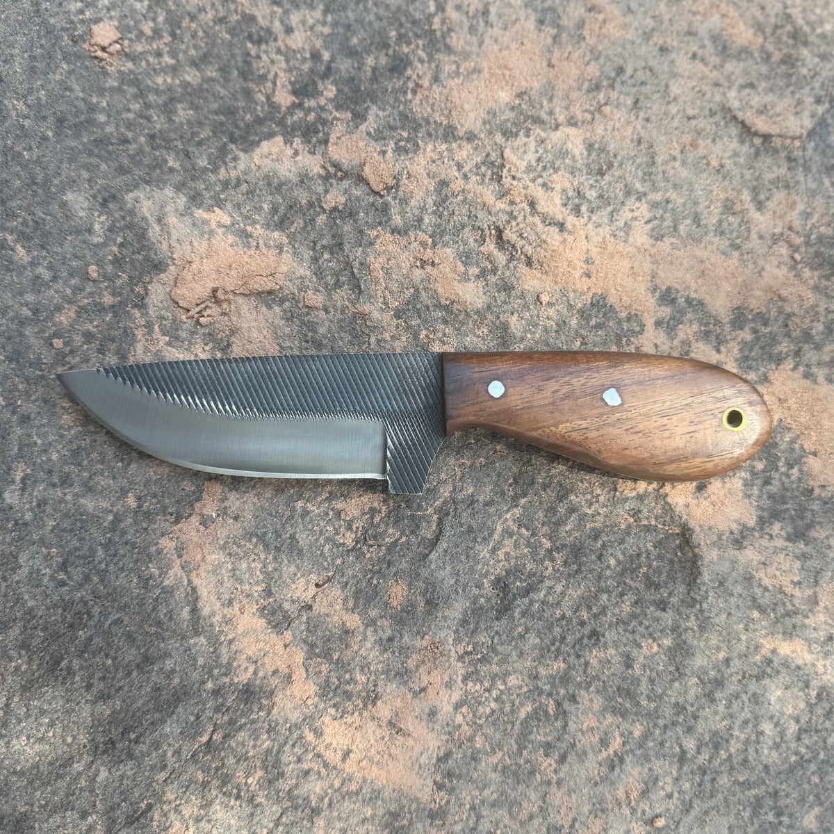 The Trailhand – Reclaimed Rasp Knife – Blue Spade Forge