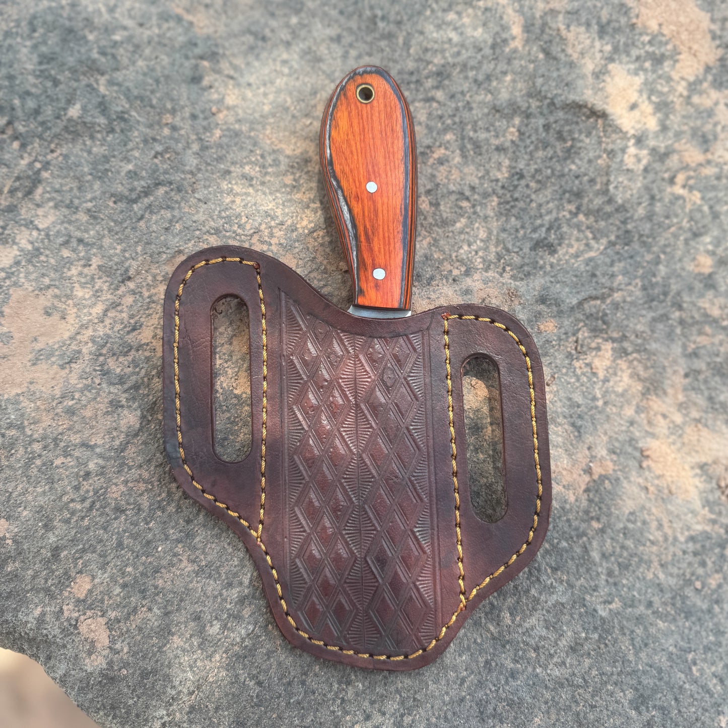 Timberline Hunter  Fixed Blade Knife with Custom Leather Sheath