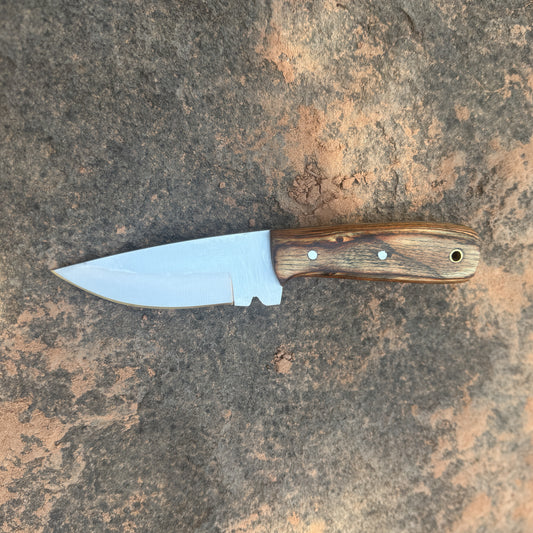 Blue Spade Forge Canyon Skinner | Hand-Forged High-Carbon Hunting Knife with Exotic Wood Handle & Leather Sheath