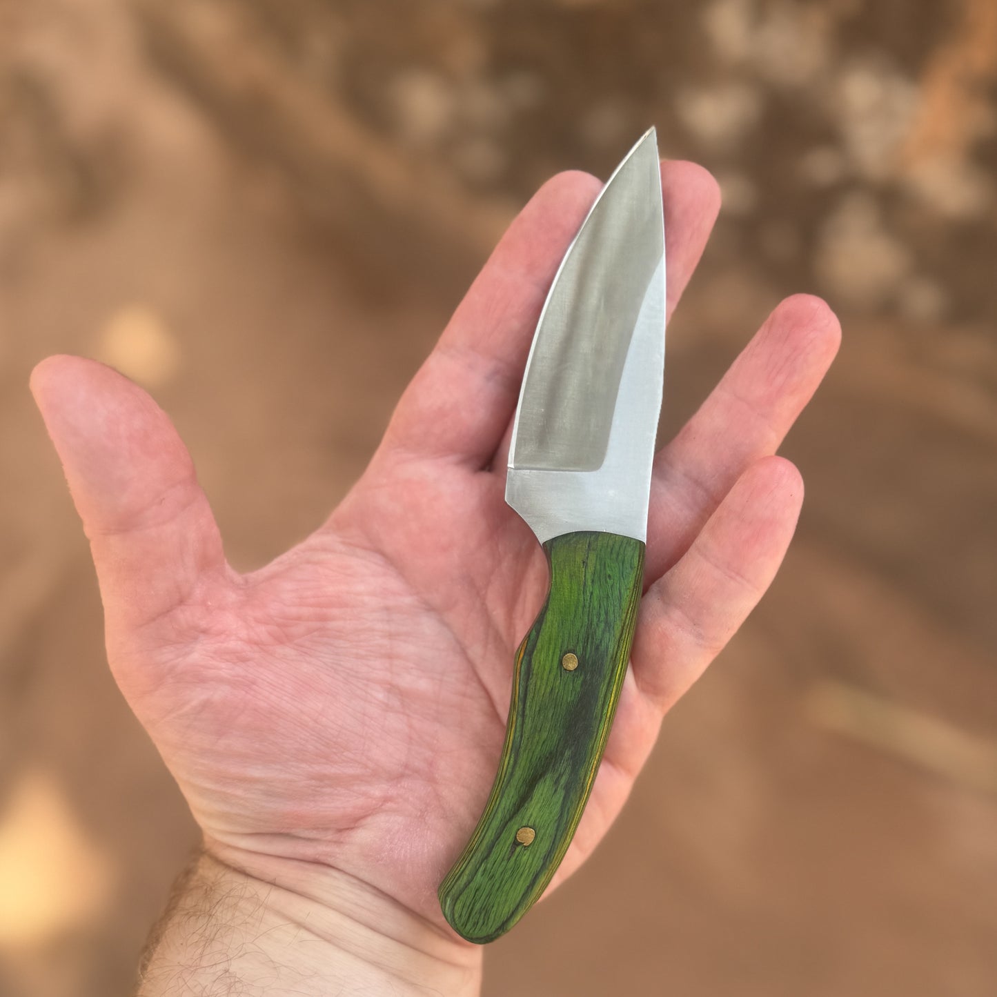 Verdant Edge EDC Knife with Hand-Tooled Sheath