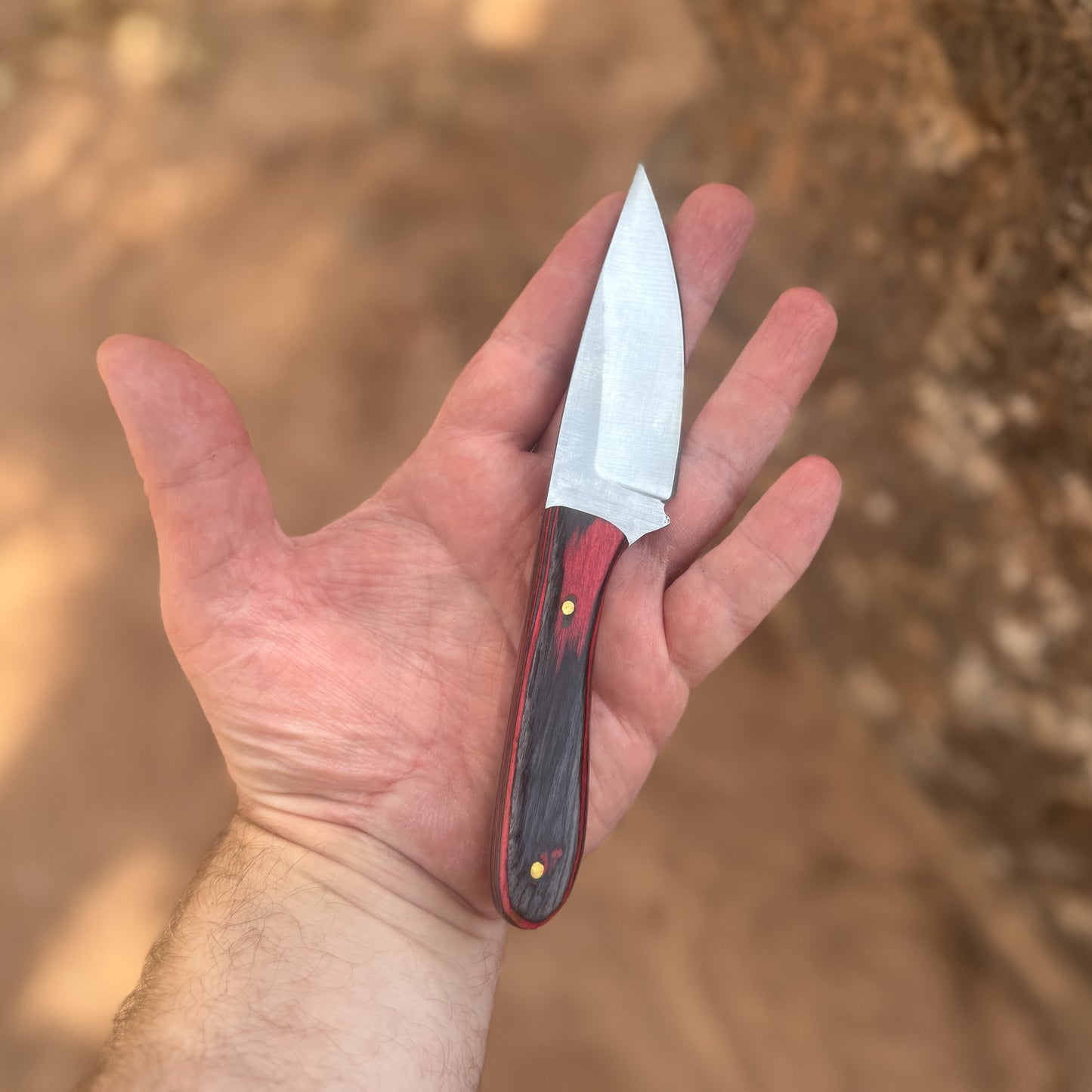 The Sentinel EDC Knife with Hand-Tooled Leather Pancake Sheath
