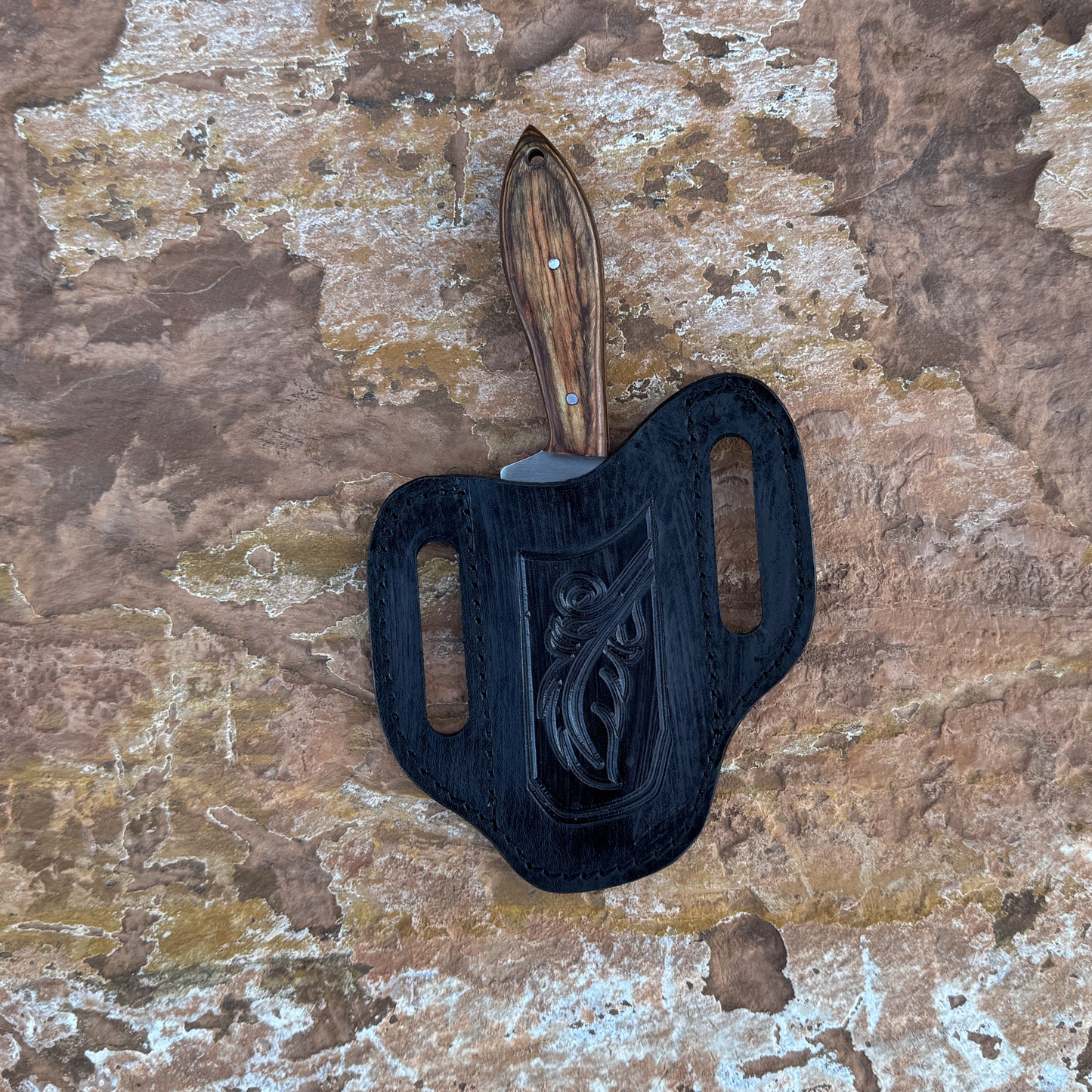 Wilderness Cowboy Chopper – Full Tang with Polished Wood Handle and Leather Sheath