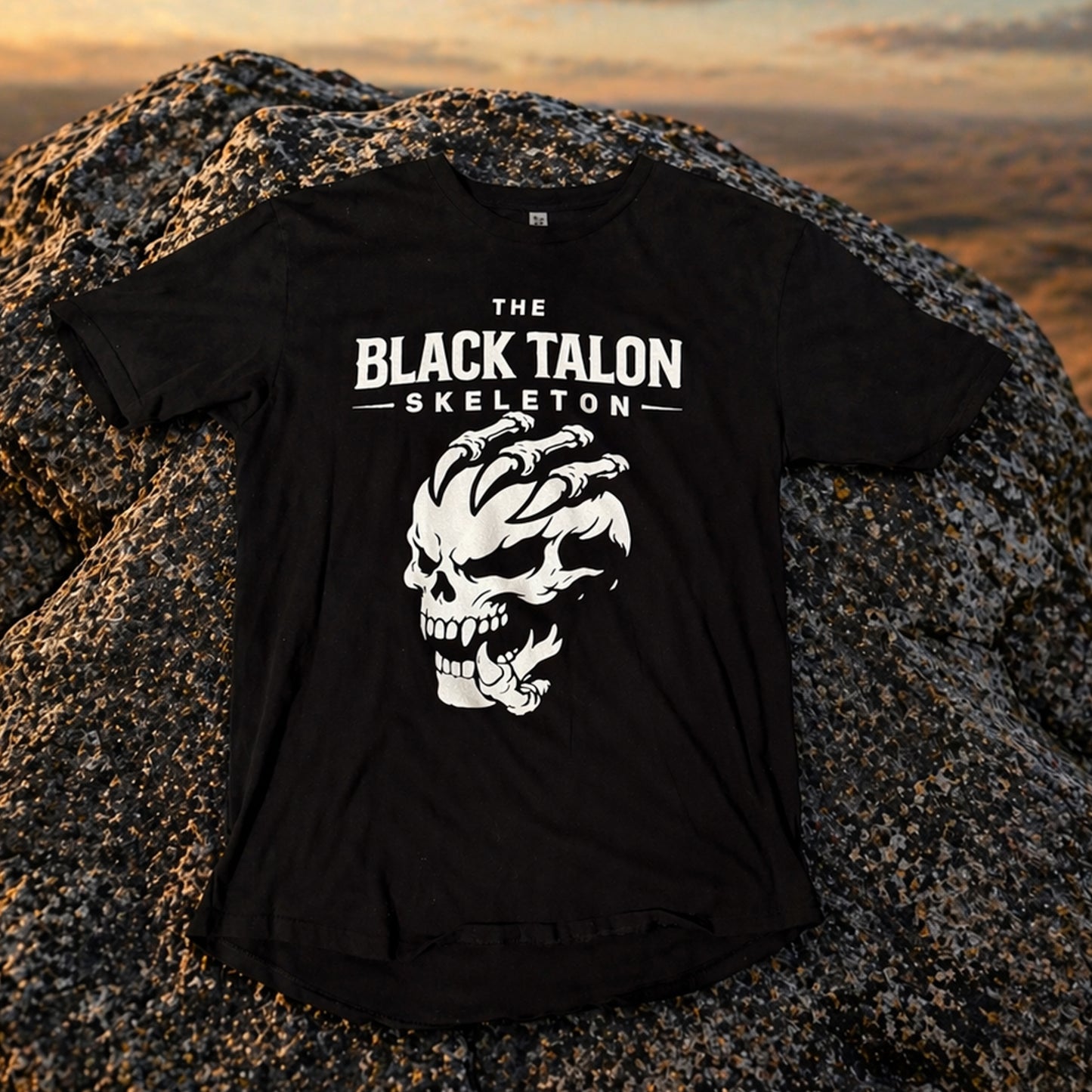 Black Talon Skeleton Tee – Premium Graphic Shirt | Blue Spade Forge