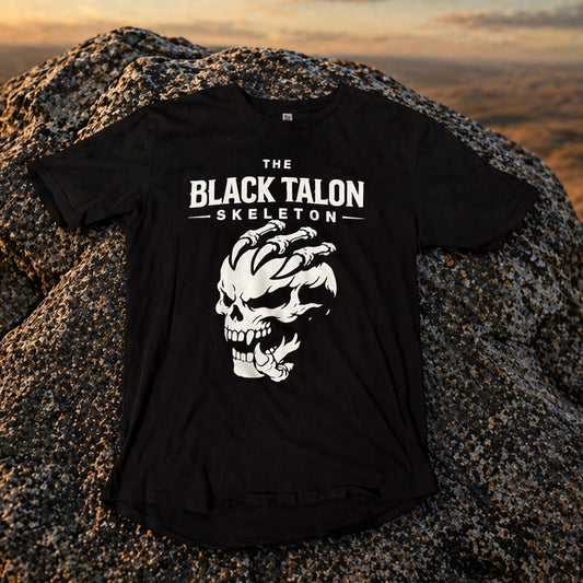 Black Talon Skeleton Tee – Premium Graphic Shirt | Blue Spade Forge